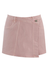 Denim Slant Front Skort