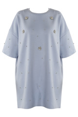 Rhinestone Drop Shoulders Tee