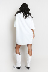 Rhinestone Drop Shoulders Tee