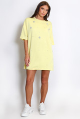 Rhinestone Drop Shoulders Tee
