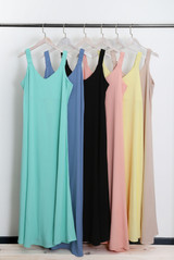 Relaxed Ruched Strap Cami Dress