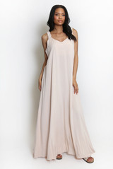 Relaxed Ruched Strap Cami Dress