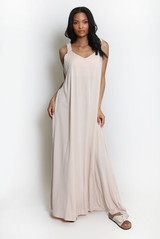Relaxed Ruched Strap Cami Dress
