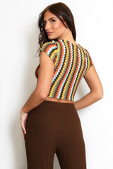 Zig Zag Short Sleeve Top
