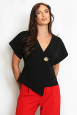 Fine Knit Asymmetric Cardigan 