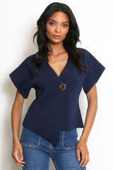 Fine Knit Asymmetric Cardigan 