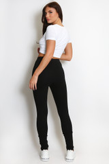 Diamante Button High Waisted Legging