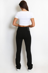 High Elasticated Waist Flare Trouser
