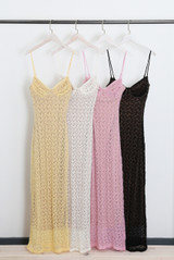 Lace Maxi Dress With Nude Lining 