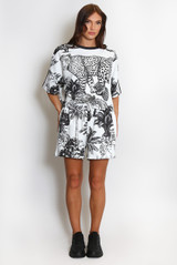 Leopard Print Sports Stripe Top and Shorts Set 