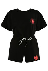 Sun Embossed T-Shirt And Shorts Set