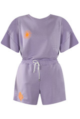 Sun Embossed T-Shirt And Shorts Set