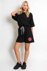 Sun Embossed T-Shirt And Shorts Set