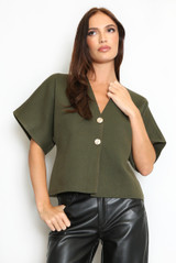 Fine Knit Short Sleeve Cardigan