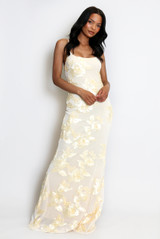 Floral Lace Lined Cami Maxi Dress