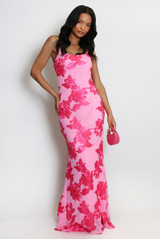 Floral Lace Lined Cami Maxi Dress