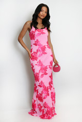 Floral Lace Lined Cami Maxi Dress