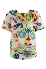 Floral Fiesta Crew Neck Top