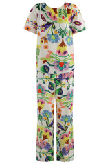 Floral Fiesta Crew Neck Top & Trouser Set