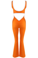 Cut Out Push Up Unitard With Contrast Edge