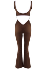Cut Out Push Up Unitard With Contrast Edge