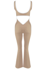 Cut Out Push Up Unitard With Contrast Edge