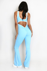 Cut Out Push Up Unitard With Contrast Edge