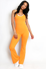Cut Out Push Up Unitard With Contrast Edge