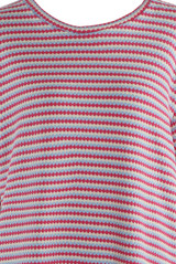 Striped Woven Short Sleeve Top And Trouser Set