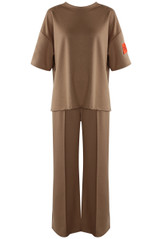 Slogan Tag T-Shirt and Trouser Set