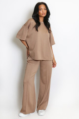 Slogan Tag T-Shirt and Trouser Set