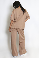 Slogan Tag T-Shirt and Trouser Set