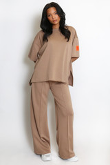 Slogan Tag T-Shirt and Trouser Set