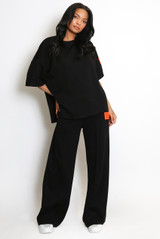 Slogan Tag T-Shirt and Trouser Set