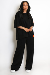 Slogan Tag T-Shirt and Trouser Set