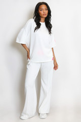 Slogan Tag T-Shirt and Trouser Set