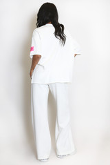 Slogan Tag T-Shirt and Trouser Set
