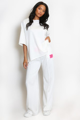 Slogan Tag T-Shirt and Trouser Set