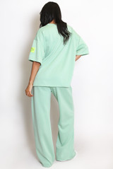 Slogan Tag T-Shirt and Trouser Set
