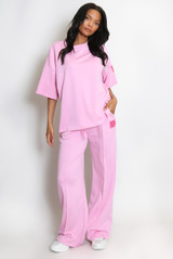 Slogan Tag T-Shirt and Trouser Set