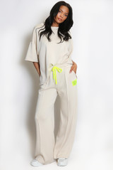 Slogan Tag T-Shirt and Trouser Set