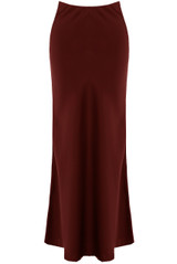 Satin Bias Cut Flowing Maxi Skirt
