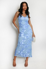 Floral Lace Lined Cami Midi Dress