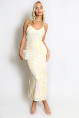 Floral Lace Lined Cami Midi Dress