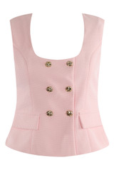 Square Neck Double Breasted Waistcoat