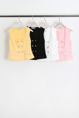 Square Neck Double Breasted Waistcoat