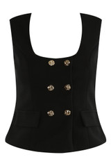 Square Neck Double Breasted Waistcoat