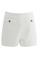Tailored Shorts With Faux Pocket