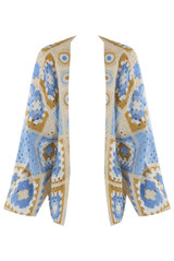 Crochet Patch Open Cardigan