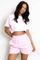 Cropped Crew Neck T-Shirt
